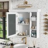 NicBex Wall Mounted Bathroom Storage Cabinet,35'' x28'' Medicine Cabinet with Mirror and 6 Shelves for Bathroom - 2 of 4