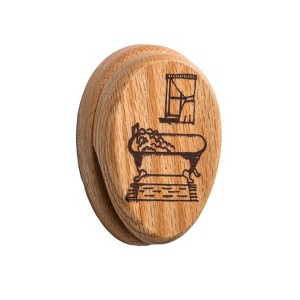 Lehman's Oak Wood Towel Holder - Decorative Wooden Towel Hook for Kitchen or Bath, Amish Farmhouse Tradition - 1 of 3