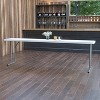 Emma and Oliver 8-Foot Granite White Plastic Folding Training / Seminar Table - 2 of 4