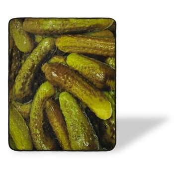 Just Funky Pickles Fleece Throw Blanket | Large Soft Throw Blanket | 60 x 45 Inches