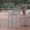 Flash Furniture Lila Commercial Metal Indoor-Outdoor Restaurant Bar Height Stool with Metal Triple Slat Back - 2 of 4