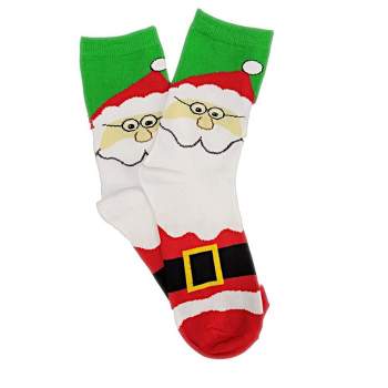 Christmas Holiday Socks (Women's Sizes Adult Medium) - Santa Clause Face / Medium from the Sock Panda