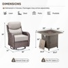Buenhomino 5/7pcs Outdoor Patio Outdoor Conversation Fire Pit Set with Swivel Rocker Armchairs for Garden, Poolside, Backyard - 3 of 4