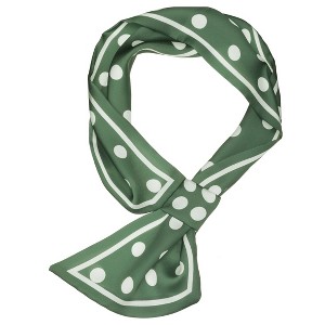 Allegra K Women's Polka Dot Small Skinny Double-Sided Neckerchief Neck Scarves - 1 of 4