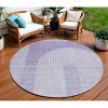 Lavender And Purple Geometric Washable Indoor Outdoor Area Rug - 2 of 4