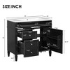 NicBex Bathroom Vanity with Sink/without Sink,Bathroom Sink Vanity with 2 Drawers and a Tip-out Drawer,36 inch Sink Cabinet,Gray/Green/Blue/Black - 3 of 4