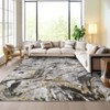 Modern Abstract Area Rugs Luxurious Soft Low Pile Washable Carpet for Living Room Bedroom Indoor Non Slip Foldable Floor Mat - 4 of 4
