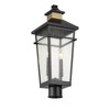 Savoy House Kingsley 2 - Light Post Light in  Matte Black/Warm Brass - 2 of 4