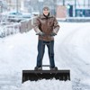 Costway 36" Snow Shovel Pusher with 10" Inflatable Wheels Adjustable Handle & Head Black - 4 of 4