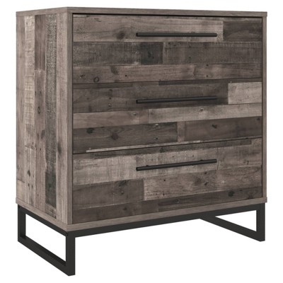 Neilsville 3 Drawer Chest Gray - Signature Design by Ashley