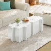 Christopher Knight Home Aurora Modern 3-Piece Patio Lightweight Concrete Modular Side Tables Set with Interlocking Design - 2 of 4