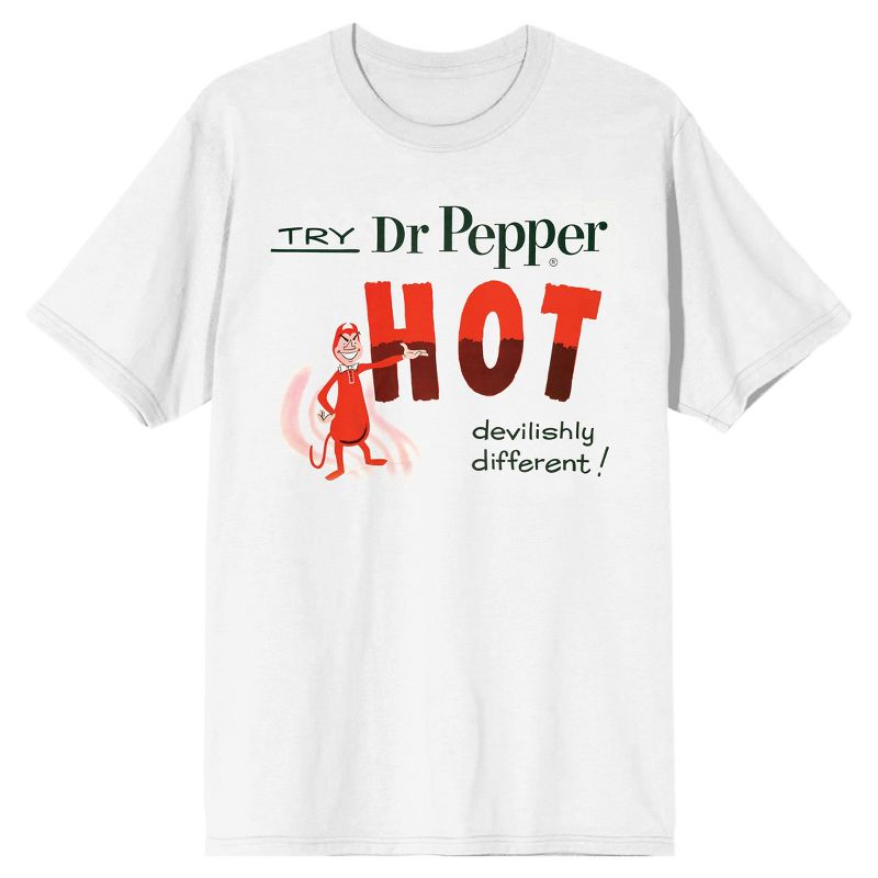 Dr Pepper Hot Soda Pop Men's White T-shirt, 1 of 3
