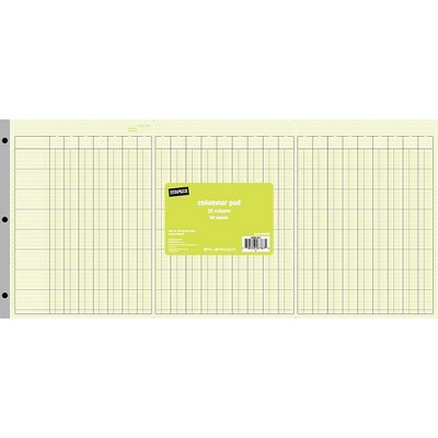 Staples Columnar Pads 25 Column 25-3/8" x 11" Each 886996