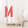 Deny Designs April Lane Art Block Monogram Shower Curtain - 2 of 3