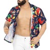 LA LEELA Mens Hawaiian Shirt Short Sleeve Button Down Shirt Men's Halloween Costumes Shirt Vacation Shirts for Men Funny - 3 of 4