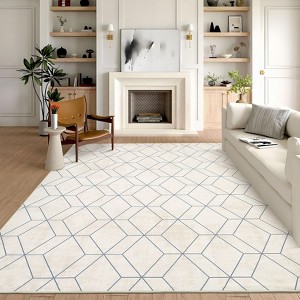 Washable Area Rug for Living Room, Soft Non-Slip Non-Shedding Rug for Bedroom - 1 of 4