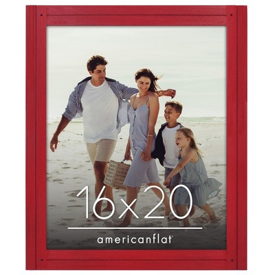 Americanflat Picture Frame - Rustic Picture Frame with Textured Engineered Wood, Shatter Resistant Glass and Easel Back