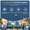 COWLOWN 7 Piece Blue Outdoor Patio Furniture, Metal Set with Waterproofing, 2 Storage Boxes for Backyard Spaces - 3 of 4