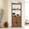 Bakers Rack with Cabinet 70.8" Microwave Stand Tall Bar Cabinet Industrial Kitchen Stand with Drawer Large Microwave Storage Rack - 4 of 4