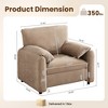 Runesay Brown Chenille Oversized Armchair, 38 Inch Wide, Comfortably Upholstered Single Lounge Sofa - 3 of 4