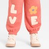 Toddler Girls' Love Hooded Zip-Up Sweatshirt - Cat & Jack™ Pink - 2 of 4