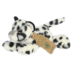 Aurora Small Eco Softies Snow Leopard Eco Nation Eco-Friendly Stuffed Animal White 8" - 1 of 4