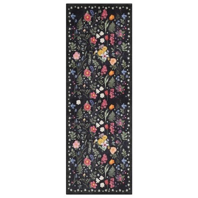 homfan Colorful Color Floral Door Mat Indoor Entrance Non-Slip Soft Oriental Vintage Carpet Kitchen Entryway Bedroom Corridors Indoor
