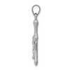 Black Bow Jewelry 14k White Gold Hollow Reversible 3D Crucifix Cross Pendant - 2 of 4