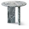 NicBex Natural Marble Small Coffee Table, Genuine Marble Round End Table, Stone Side Table for Living Room,17.7" Nightstand with Semi-Polished Surface - 3 of 4