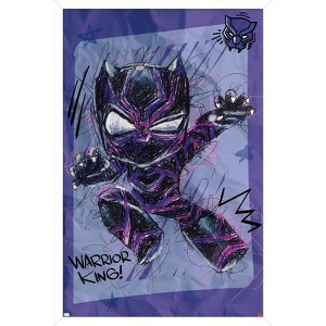 Trends International Marvel Black Panther - Scribble Framed Wall Poster Prints - 1 of 4