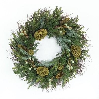 Melrose Mixed Pine Cone Wreath 23"D
