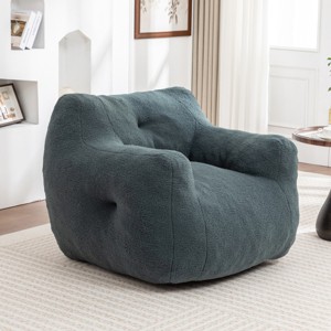 Bean Bag Chair Modern with Removable Cover and Non-Slip Base for Living Room or Bedroom 35in Wide-3irtyhousy - 1 of 4