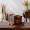 Lidded Amber Glass Jar Crackling Wooden Wick Sandalwood and Smoke Candle - Threshold™ - image 2 of 3