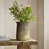 LuxenHome Rustic Ginger Root Brown Cement 11-Inch Tall Indoor and Outdoor Cylinder Vase - 2 of 4