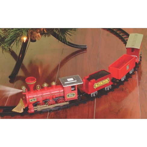 Seasonal Visions Holiday Train Set Christmas Decoration Red