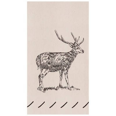 C&F Home Forest Deer Embroidered Flour Sack Cotton Kitchen Towel