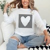Simply Sage Market Women's Checkered Heart Cut Out Long Sleeve Garment Dyed Tee - 2 of 3