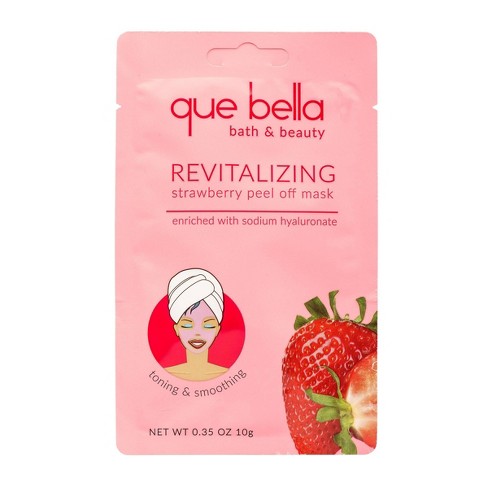 Download Que Bella Revitalizing Strawberry Peel Off Face Mask 0 35oz Target PSD Mockup Templates