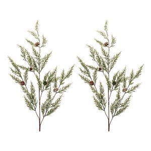 Icy Pine Spray with Pinecones (Set of 2) - 1 of 3
