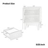 Nightstand Set Of 2, Vintage-style Wood Bedside Table, Bevel Design End Table With 2 Hidden Pull Design Storage Drawers, Mid Century End Table - 2 of 4