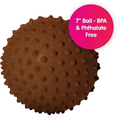 KUYOTQ 7" Baby Ball That Helps Enhance Gross Motor Skills for Kids Aged 6 Months & Up - Vibrant, Colorful and Unique Toddler Bal,Brown
