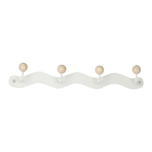 REGALWOVEN Entryway Bathroom Bedroom Metal Wood Wall Mount Coat Hat Hook Rack - 1 of 4