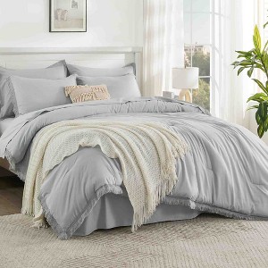 BAGOKIE 7pc Boho Tassel Bed in a Bag Comforter Set for All Season - 1 of 4