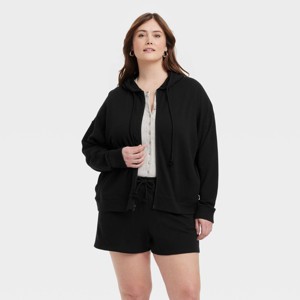 Women's Leisure Studio French Terry Zip-Up Hooded Sweatshirt - Universal Thread™ - 1 of 3