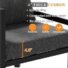 PAKASEPT 4Pcs Aluminum Patio Loveseat Set with Cushions, Loveseat Coffee Table Cushions Deck, Modern Design, Water-Resistant - 4 of 4