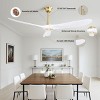 60" Janet White Direct Current Fan,Modern ABS Ceiling Fan With Remote Reversible DC Motor And 3 Blades -The Pop Home - 3 of 4