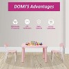 40.55'' Pink Kids Table and Chair Set, 3 Piece Toddler Table and Chair Set, Plastic Children Activity Tablefor - 3 of 4