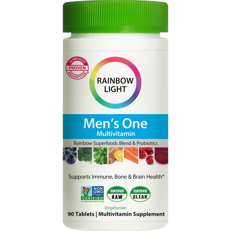 Rainbow Light Mens One Multivitamin Tablets - 90ct, 3 of 9