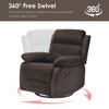 CAVINAS Rocker Swivel Recliner Small Sofa,Adjustable Single Sofa with Smooth Reclining Handle,Recliner Adults Couch for Small Spaces,Bedroom - 4 of 4