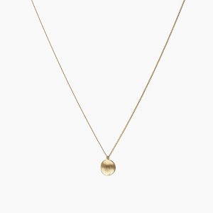 Bearfruit Jewelry Sterling Silver 18k Gold Plated Madeleine Round Disc Pendant Necklace - 1 of 4